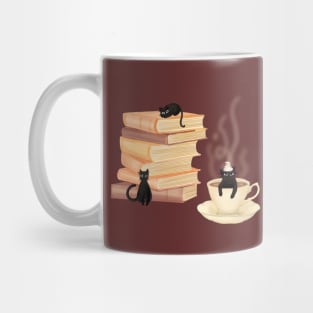 Coffee, Cats, and Books Mug